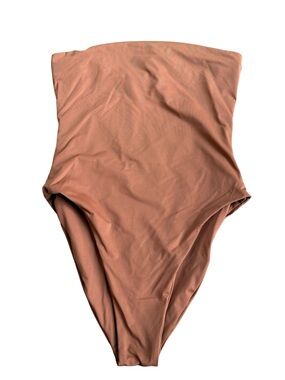 Free People x Toast signature tube one piece swimsuit size large light brown